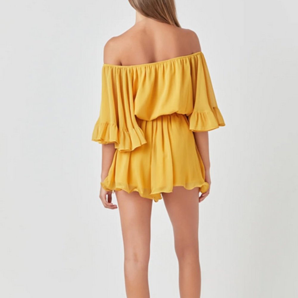Endless Rose Ruffled Sleeve Romper - Picture 4 of 5